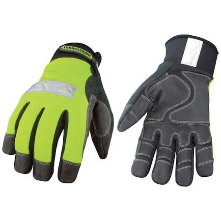 Youngstown Glove High Visibility Performance Gloves, Safety Lime, Winter, Medium, Lime/Black, PR 08-3710-10-M